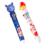 Maxbell 10 Colors Ballpoint Pen Retractable Ballpoint Pen 10 in 1 for Gift Children Elk