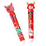 Maxbell 10 Colors Ballpoint Pen Retractable Ballpoint Pen 10 in 1 for Gift Children Elk