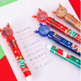 Maxbell 10 Colors Ballpoint Pen Retractable Ballpoint Pen 10 in 1 for Gift Children Elk