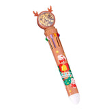 Maxbell 10 Colors Ballpoint Pen Retractable Ballpoint Pen 10 in 1 for Gift Children Elk