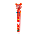 Maxbell 10 Colors Ballpoint Pen Retractable Ballpoint Pen 10 in 1 for Gift Children Elk