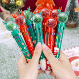 Maxbell 10 Colors Ballpoint Pen Retractable Ballpoint Pen 10 in 1 for Gift Children Elk