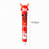 Maxbell 10 Colors Ballpoint Pen Retractable Ballpoint Pen 10 in 1 for Gift Children Cartoon Figure