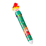 Maxbell 10 Colors Ballpoint Pen Retractable Ballpoint Pen 10 in 1 for Gift Children Cartoon Figure