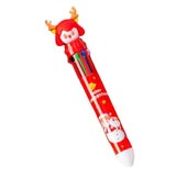 Maxbell 10 Colors Ballpoint Pen Retractable Ballpoint Pen 10 in 1 for Gift Children Cartoon Figure