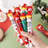 Maxbell 10 Colors Ballpoint Pen Retractable Ballpoint Pen 10 in 1 for Gift Children Cartoon Figure