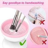 Maxbell Electric Makeup Brush Cleaner Machine Handheld for Eye Shadow Brush Friends