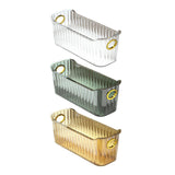 Maxbell Multifunctional Desktop Storage Basket Pet for Fridge Vanity Closet Shelf Transparent