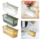 Maxbell Multifunctional Desktop Storage Basket Pet for Fridge Vanity Closet Shelf Transparent