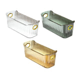 Maxbell Multifunctional Desktop Storage Basket Pet for Fridge Vanity Closet Shelf Transparent