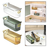 Maxbell Multifunctional Desktop Storage Basket Pet for Fridge Vanity Closet Shelf Transparent