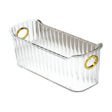 Maxbell Multifunctional Desktop Storage Basket Pet for Fridge Vanity Closet Shelf Transparent