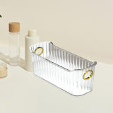 Maxbell Multifunctional Desktop Storage Basket Pet for Fridge Vanity Closet Shelf Transparent