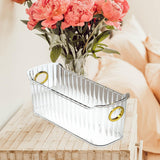 Maxbell Multifunctional Desktop Storage Basket Pet for Fridge Vanity Closet Shelf Transparent