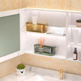 Maxbell Multifunctional Desktop Storage Basket Pet for Fridge Vanity Closet Shelf Green