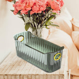 Maxbell Multifunctional Desktop Storage Basket Pet for Fridge Vanity Closet Shelf Green