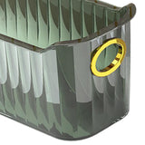 Maxbell Multifunctional Desktop Storage Basket Pet for Fridge Vanity Closet Shelf Green