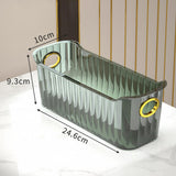 Maxbell Multifunctional Desktop Storage Basket Pet for Fridge Vanity Closet Shelf Green