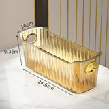 Maxbell Multifunctional Desktop Storage Basket Pet for Fridge Vanity Closet Shelf Aureate