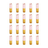 Maxbell 20 Pieces Empty Amber Glass Roller Ball Bottles Vials travel Size 3ml