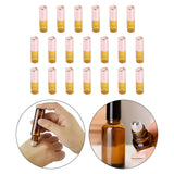 Maxbell 20 Pieces Empty Amber Glass Roller Ball Bottles Vials travel Size 3ml