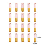 Maxbell 20 Pieces Empty Amber Glass Roller Ball Bottles Vials travel Size 3ml