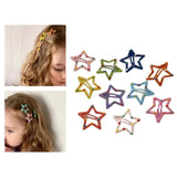 Maxbell Snap Hair Clips Metal Gift Multicolor Headwear Women for Party 10 Pieces