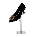 Maxbell Shoe Display Stand Rack Shelf for High Heels Countertop Clothing Store Brushed Argent
