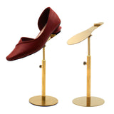 Maxbell Shoe Display Stand Rack Shelf for High Heels Countertop Clothing Store Glossy Aureate
