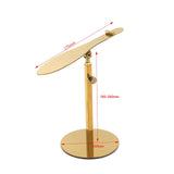 Maxbell Shoe Display Stand Rack Shelf for High Heels Countertop Clothing Store Glossy Aureate