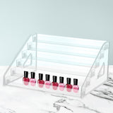 Maxbell Nail Polish Display Rack Transparent for Makeup Pigment Bottles Lipstick 6 Tiers