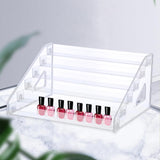 Maxbell Nail Polish Display Rack Transparent for Makeup Pigment Bottles Lipstick 6 Tiers