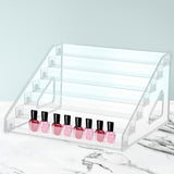 Maxbell Nail Polish Display Rack Transparent for Makeup Pigment Bottles Lipstick 7 Tiers