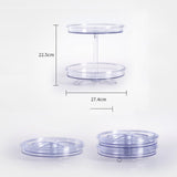 Maxbell Double Tier Turntable Storage Tray Multifunctional for Pantry Fruit Bedroom