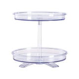 Maxbell Double Tier Turntable Storage Tray Multifunctional for Pantry Fruit Bedroom