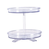 Maxbell Double Tier Turntable Storage Tray Multifunctional for Pantry Fruit Bedroom