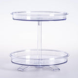 Maxbell Double Tier Turntable Storage Tray Multifunctional for Pantry Fruit Bedroom