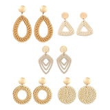 Maxbell 1Pair Dangling Ear Stud Elegant Geometric Lightweight for Daily Wear Party A