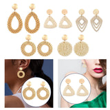 Maxbell 1Pair Dangling Ear Stud Elegant Geometric Lightweight for Daily Wear Party A