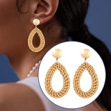Maxbell 1Pair Dangling Ear Stud Elegant Geometric Lightweight for Daily Wear Party A