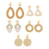 Maxbell 1Pair Dangling Ear Stud Elegant Geometric Lightweight for Daily Wear Party A