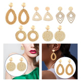 Maxbell 1Pair Dangling Ear Stud Elegant Geometric Lightweight for Daily Wear Party A
