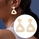 Maxbell 1Pair Dangling Ear Stud Elegant Geometric Lightweight for Daily Wear Party B