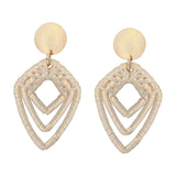 Maxbell 1Pair Dangling Ear Stud Elegant Geometric Lightweight for Daily Wear Party C