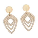 Maxbell 1Pair Dangling Ear Stud Elegant Geometric Lightweight for Daily Wear Party C