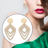 Maxbell 1Pair Dangling Ear Stud Elegant Geometric Lightweight for Daily Wear Party C