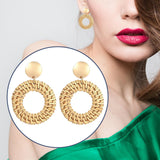Maxbell 1Pair Dangling Ear Stud Elegant Geometric Lightweight for Daily Wear Party D
