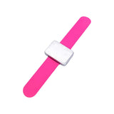Maxbell Silicone Wrist Strap Bracelet Convenient Hair Clip Holder Professional Rose red