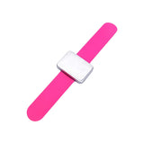 Maxbell Silicone Wrist Strap Bracelet Convenient Hair Clip Holder Professional Rose red