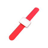 Maxbell Silicone Wrist Strap Bracelet Convenient Hair Clip Holder Professional Red